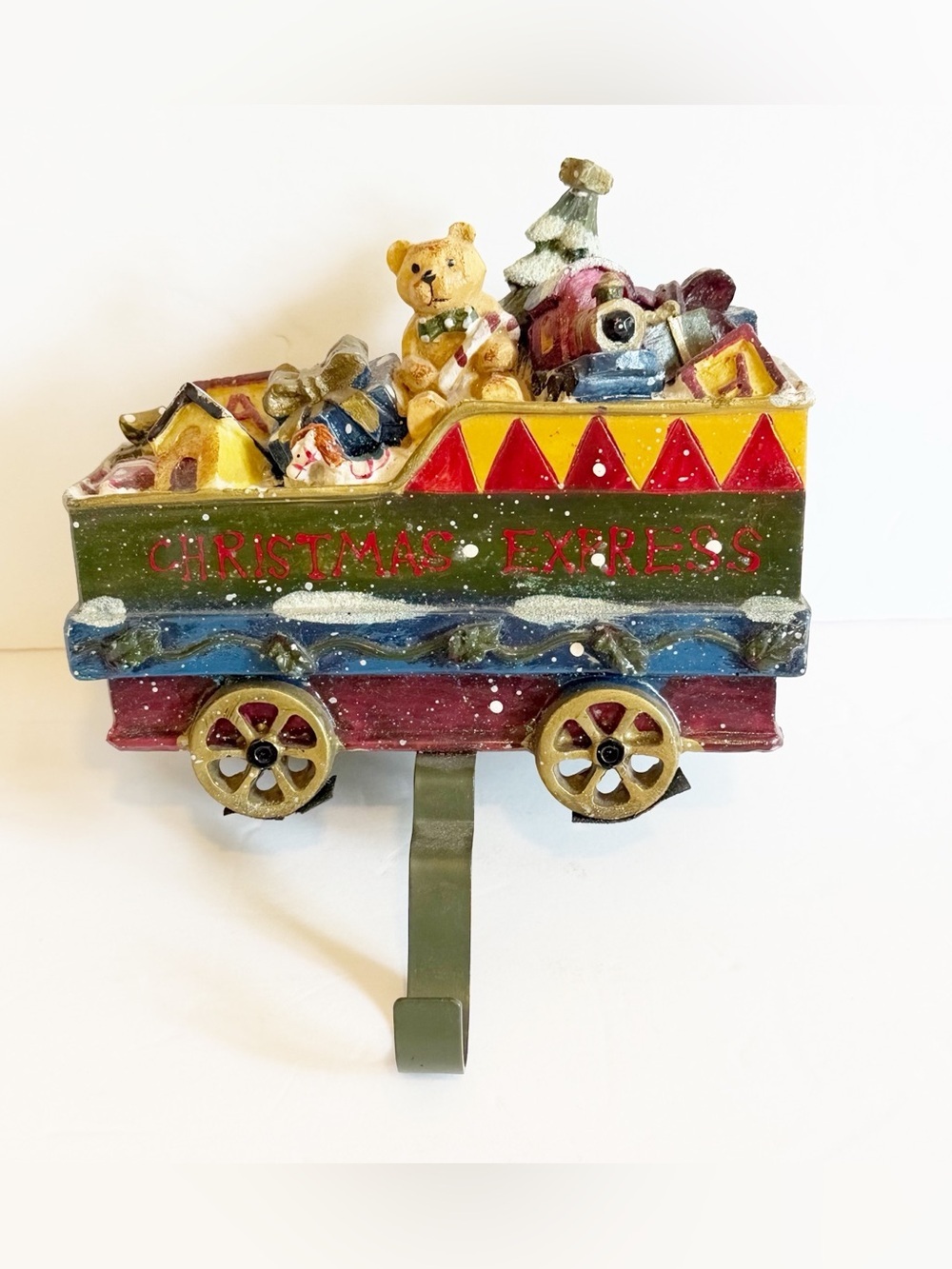 Christmas Express Toy Train Car Stocking Holder Metal Target Vintage 2005